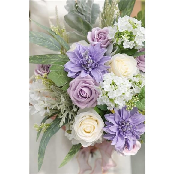 Artificial Flowers Combo Box Set Gradient Color Flower Leaf w/ Stems DIY Wedding - Picture 3 of 6